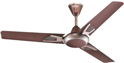Eveready Rhombus 3 Blade Ceiling Fan(Maroon, Pack of 1), Brown;ivory
