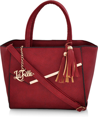 LaFille Hand-held Bag(Maroon)