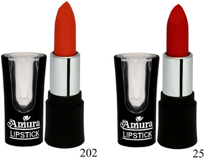 AMURA A-100 Smart Look LipStick Set of 2(202, 25, 4.5 g)