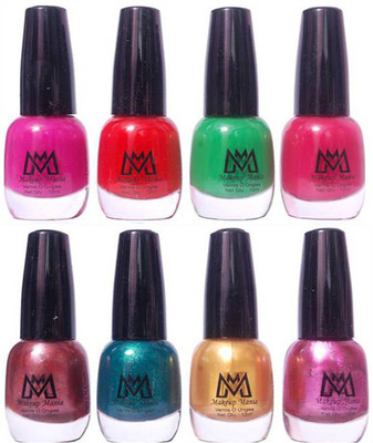 Makeup Mania Premium Nail Polish - Combo of 8 Trendy Nail Paint Set- (MM# 27-38) Magenta Pink, Leaf Green, Dark Orange, Peacock Green, Light Golden, Mauve Purple(Pack of 8)
Makeup Mania Premium Nail Polish - Combo of 8 Trendy Nail Paint Set- (MM# 27-38) Magenta Pink, Leaf Green, Dark Orange, Peacock Green, Light Golden, Mauve Purple(Pack of 8)