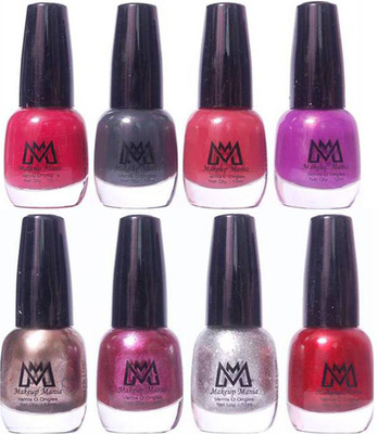 Makeup Mania Premium Nail Polish - Combo of 8 Trendy Nail Paint Set- (MM# 28-31) Grey, Purple, Light Brown, Silver Zari, Grey Silver, Purple, Shiny Red(Pack of 8)
Makeup Mania Premium Nail Polish - Combo of 8 Trendy Nail Paint Set- (MM# 28-31) Grey, Purple, Light Brown, Silver Zari, Grey Silver, Purple, Shiny Red(Pack of 8)