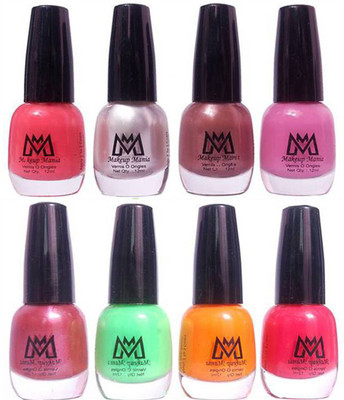 Makeup Mania Premium Nail Polish - Combo of 8 Trendy Nail Paint Set- (MM# 23-26) Peach, Silver, Brown, Green, Orange(Pack of 8)
Makeup Mania Premium Nail Polish - Combo of 8 Trendy Nail Paint Set- (MM# 23-26) Peach, Silver, Brown, Green, Orange(Pack of 8)