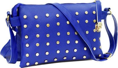 pekian Girls Casual Blue PU Sling Bag