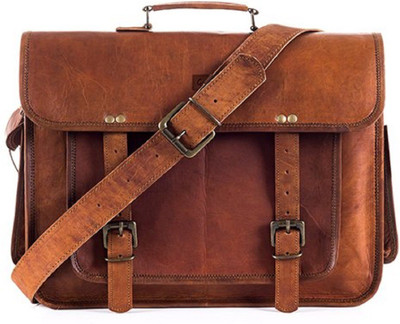 mangalmurti 13 inch Laptop Messenger Bag(Brown), Mmh002