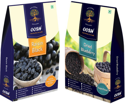 Oosh Seedless Black Raisin 250g & Whole Dried Blueberry 150g ( Total 400g) | Premium Dry Fruits | Gifting Ideas Raisins, Blueberry(400 g, Box)
Oosh Seedless Black Raisin 250g & Whole Dried Blueberry 150g ( Total 400g) | Premium Dry Fruits | Gifting Ideas Raisins, Blueberry(400 g, Box)