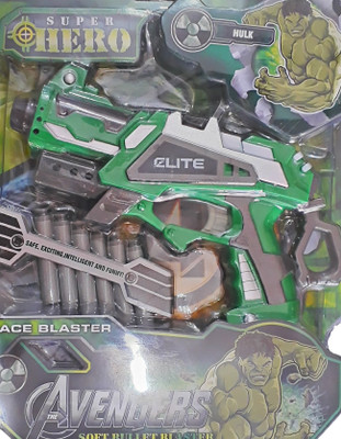 Mohaak Gallery Avengers Hulk Super Hero Soft Bullet Blaster Gun For Children Of All Age Groups(Multicolor)
Mohaak Gallery Avengers Hulk Super Hero Soft Bullet Blaster Gun For Children Of All Age Groups(Multicolor)