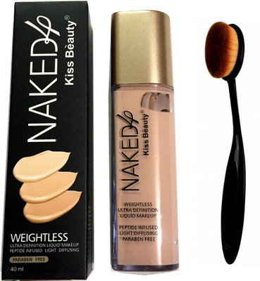 Kiss Beauty ULTRA HIGH DEFINITION WEIGHTLESS NAKED4 FOUNDATION SPF30 WITH 1 OVAL BRUSH(Set of 2)
Kiss Beauty ULTRA HIGH DEFINITION WEIGHTLESS NAKED4 FOUNDATION SPF30 WITH 1 OVAL BRUSH(Set of 2)