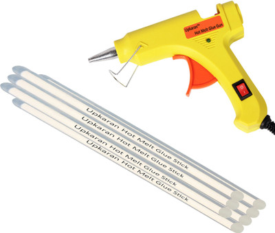 Upkaran Yellow 20W Watt Mini Electronic Hot Glue Gun with On Off Switch and 7 Hot Melt Glue Sticks for Crafts, Repair Work and Hobby Combo Kit Standard Temperature Corded Glue Gun(7 mm)
Upkaran Yellow 20W Watt Mini Electronic Hot Glue Gun with On Off Switch and 7 Hot Melt Glue Sticks for Crafts, Repair Work and Hobby Combo Kit Standard Temperature Corded Glue Gun(7 mm)