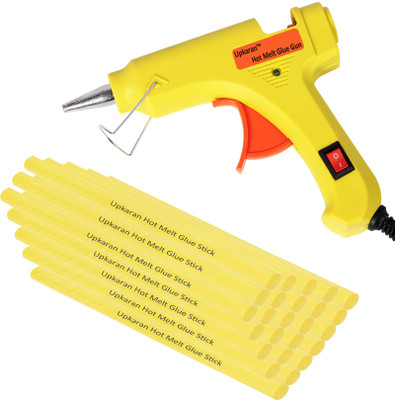 Upkaran Hot Melt Glue Gun kit 20 Watt With 25 Glue Sticks For Furniture, Decorations, Quick Repairs, Bonding Cloth and Paper Quilling High-Tech Professional Standard Temperature Corded Glue Gun(7 mm)