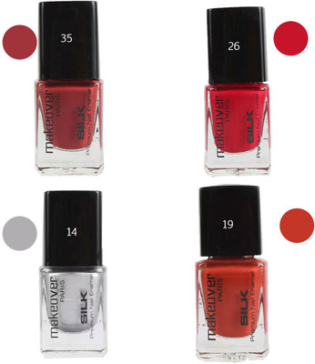Makeover Professional Nail Paint Combo (Red-Brown-35 , Cherry-Red-26 , Hot-Silk-Silver-14 , Spicy-Magneta-19) Multi(Pack of 4)
Makeover Professional Nail Paint Combo (Red-Brown-35 , Cherry-Red-26 , Hot-Silk-Silver-14 , Spicy-Magneta-19) Multi(Pack of 4)