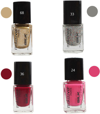 Makeover Professional Nail Paint Combo (Sparking-Golden-68 , Sparking-Silver-33 , Dark-Magneta-36 , Natural-Pink-24) Multi(Pack of 4)
Makeover Professional Nail Paint Combo (Sparking-Golden-68 , Sparking-Silver-33 , Dark-Magneta-36 , Natural-Pink-24) Multi(Pack of 4)