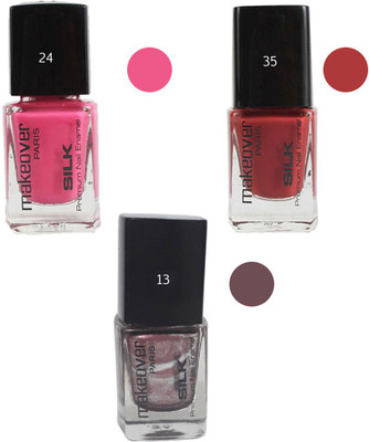 Makeover Professional Nail Paint Combo (Natural-Pink-24 , Red-Brown-35 , Dior-Chocolate-13) Multi(Pack of 3)
Makeover Professional Nail Paint Combo (Natural-Pink-24 , Red-Brown-35 , Dior-Chocolate-13) Multi(Pack of 3)