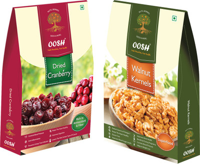 Oosh Premium Whole Dried Cranberries 250g & California Walnut Kernel Halves 200g | Premium Dry Fruit Combo Cranberries, Walnuts(450 g, Box)
Oosh Premium Whole Dried Cranberries 250g & California Walnut Kernel Halves 200g | Premium Dry Fruit Combo Cranberries, Walnuts(450 g, Box)