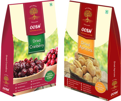 Oosh Premium Whole Dried Cranberries 250g & Afgani Apricots ( Jardalu/Khumari) 200g | Premium Dry Fruit Combo Cranberries, Apricots(450 g, Box)
Oosh Premium Whole Dried Cranberries 250g & Afgani Apricots ( Jardalu/Khumari) 200g | Premium Dry Fruit Combo Cranberries, Apricots(450 g, Box)