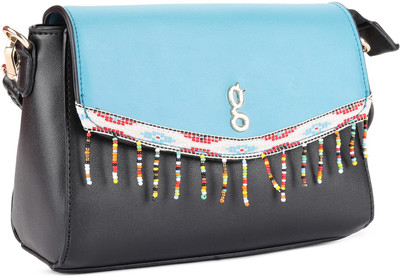 Global Desi Women Casual Black PU Sling Bag