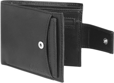 Jaxer Men Black Genuine Leather Wallet(5 Card Slots), Jmw716