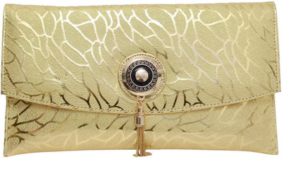 Uno Covers Casual Gold Clutch
