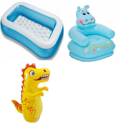 DINAARKAN COMBO OF 5 FEET BATH TUB AND 2.5 FEET INFLATABLE HIPPO CHAIR AND 3 FEET INFLATABLE HIT ME DRAGON Inflatable Pool(Multicolor)
DINAARKAN COMBO OF 5 FEET BATH TUB AND 2.5 FEET INFLATABLE HIPPO CHAIR AND 3 FEET INFLATABLE HIT ME DRAGON Inflatable Pool(Multicolor)