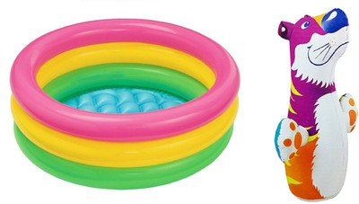 DINAARKAN COMBO OF 2 FEET BATH TUB AND 3 FEET INFLATABLE HIT ME TIGER Inflatable Pool(Multicolor)
DINAARKAN COMBO OF 2 FEET BATH TUB AND 3 FEET INFLATABLE HIT ME TIGER Inflatable Pool(Multicolor)