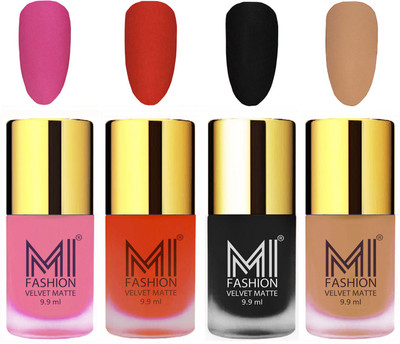 MI Fashion Premium Quality Dull Velvet Matte Nail Polish Duo Pont Flat Brush Exclusive Combo Baby Pink,Orange,Black,Nude(Pack of 4)
MI Fashion Premium Quality Dull Velvet Matte Nail Polish Duo Pont Flat Brush Exclusive Combo Baby Pink,Orange,Black,Nude(Pack of 4)