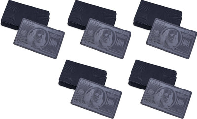 Care Case Pack Of 5-Unique Black Good Quality Waterproof USD 100 Dollar Deck Poker Playing Cards(Black)
Care Case Pack Of 5-Unique Black Good Quality Waterproof USD 100 Dollar Deck Poker Playing Cards(Black)