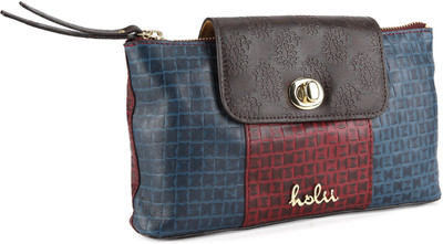 Holii Casual Red, Brown, Blue Clutch, Blue;brown;red
