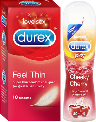 Durex Feel Thin Pleasure Pack (Cheeky Cherry)(Set of 2)