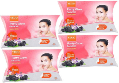 VLCC SPECIAL COMBO OF PARTY GLOW FACIAL KIT (pack of 3) 240 g(Set of 4)