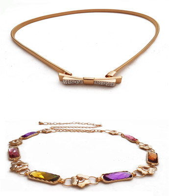 Vritraz Women Casual, Party Gold Metal Belt