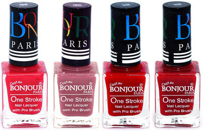 Bonjour Paris Ultra-long-wear formula High Shine Nail Polish 84 Pink, Mauve, Red, Red(Pack of 4)
Bonjour Paris Ultra-long-wear formula High Shine Nail Polish 84 Pink, Mauve, Red, Red(Pack of 4)