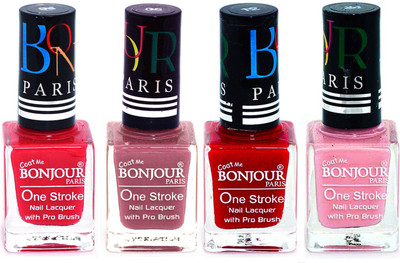 Bonjour Paris Ultra-long-wear formula High Shine Nail Polish 95 Pink, Mauve, Red, Babby Pink(Pack of 4)
Bonjour Paris Ultra-long-wear formula High Shine Nail Polish 95 Pink, Mauve, Red, Babby Pink(Pack of 4)