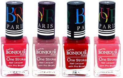 Bonjour Paris Ultra-long-wear formula High Shine Nail Polish 85 Pink, Mauve, Red, Light Pink(Pack of 4)
Bonjour Paris Ultra-long-wear formula High Shine Nail Polish 85 Pink, Mauve, Red, Light Pink(Pack of 4)
