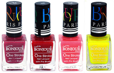 Bonjour Paris Ultra-long-wear formula High Shine Nail Polish 196 Mauve, Red, Light Pink, Yellow(Pack of 4)
Bonjour Paris Ultra-long-wear formula High Shine Nail Polish 196 Mauve, Red, Light Pink, Yellow(Pack of 4)