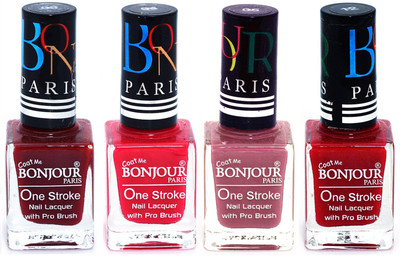Bonjour Paris Ultra-long-wear formula High Shine Nail Polish 59 Dark Red, Pink, Mauve, Red(Pack of 4)
Bonjour Paris Ultra-long-wear formula High Shine Nail Polish 59 Dark Red, Pink, Mauve, Red(Pack of 4)