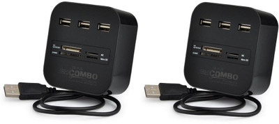 ReTrack SET OF 2PC 2.0 Combo Hub All In One with 3 ports for SD/MMC/M2/MS Multi Card Reader USB Adapter(Black)
ReTrack SET OF 2PC 2.0 Combo Hub All In One with 3 ports for SD/MMC/M2/MS Multi Card Reader USB Adapter(Black)
