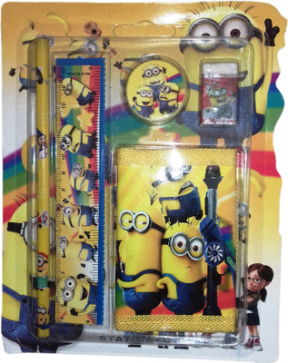 kidoz kingdom MINIONS STATIONERY SET 6 PACK SET