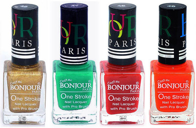 Bonjour Paris Nail Lacquer Super Stay Golden, Green, Red, Neon Orange(Pack of 4)
Bonjour Paris Nail Lacquer Super Stay Golden, Green, Red, Neon Orange(Pack of 4)