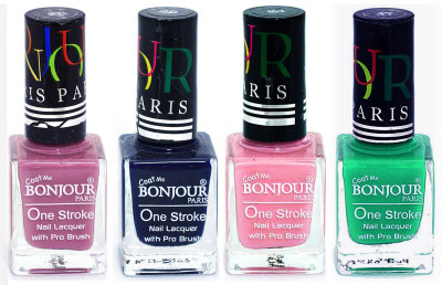Bonjour Paris Nail Lacquer Super Stay Light Purple, Blue, Babby Pink, Green(Pack of 4)
Bonjour Paris Nail Lacquer Super Stay Light Purple, Blue, Babby Pink, Green(Pack of 4)