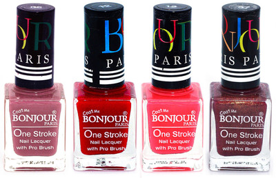 Bonjour Paris Ultra-long-wear formula High Shine Nail Polish 121 Mauve, Red, Pink, Coffee(Pack of 4)
Bonjour Paris Ultra-long-wear formula High Shine Nail Polish 121 Mauve, Red, Pink, Coffee(Pack of 4)