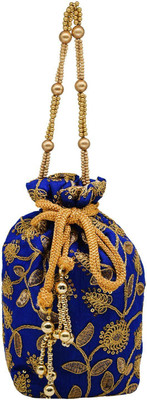 Bagaholics Ethnic Silk Clutch Potli Batwa Pouch Bag with Embroidery and Metal Bead work Gift For Women Potli(Blue)
Bagaholics Ethnic Silk Clutch Potli Batwa Pouch Bag with Embroidery and Metal Bead work Gift For Women Potli(Blue)