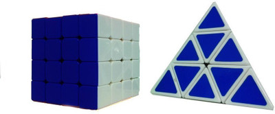 Civil Combo of 4 by 4 Speed Magic Cube And Pyraminx(2 Pieces)