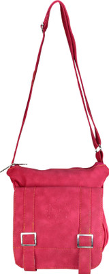 Howdy Women Casual Pink Genuine Leather Sling Bag