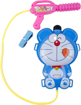 FIZZYTECH HOLI WATER GUN WITH PRESSURE WITH BACK HOLDING TANK (500ML DORAEMON BLUE)(Blue)
