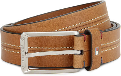 Tommy Hilfiger Men Casual Tan Genuine Leather Belt
