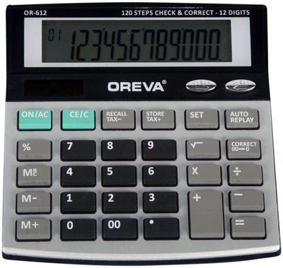 Oreva OR-612 C Oreva Or-612 C Basic Calculator(12 Digit), Black