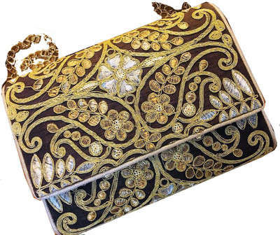 Craftbazaar Party Black Clutch