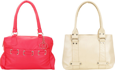 Lady bar Shoulder Bag(Pink, Tan)