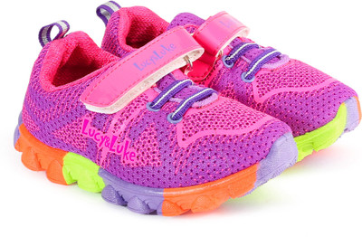 Lucy & Luke by Liberty Boys & Girls Velcro Running Shoes(Purple