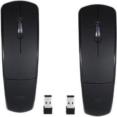 technigent Set Of 2 2.4Ghz Foldable ARC Wireless Optical Gaming Mouse(USB, Black)