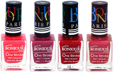 Bonjour Paris Ultra-long-wear formula High Shine Nail Polish 165 Pink, Mauve, Red, Maroon(Pack of 4)
Bonjour Paris Ultra-long-wear formula High Shine Nail Polish 165 Pink, Mauve, Red, Maroon(Pack of 4)